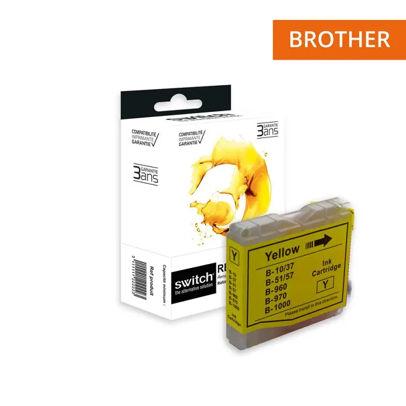 Brother 970/1000 Cartouche Jaune compatible équivalent à LC970, LC1000Y · Switch