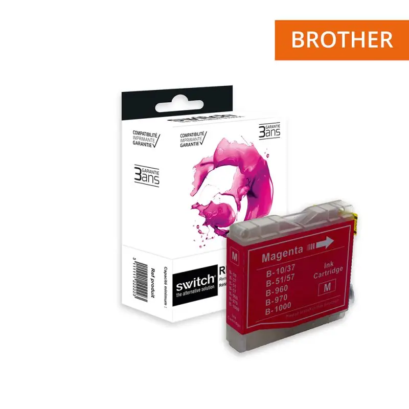 Brother 970/1000 Cartouche Magenta compatible équivalent à LC970, LC1000M · Switch