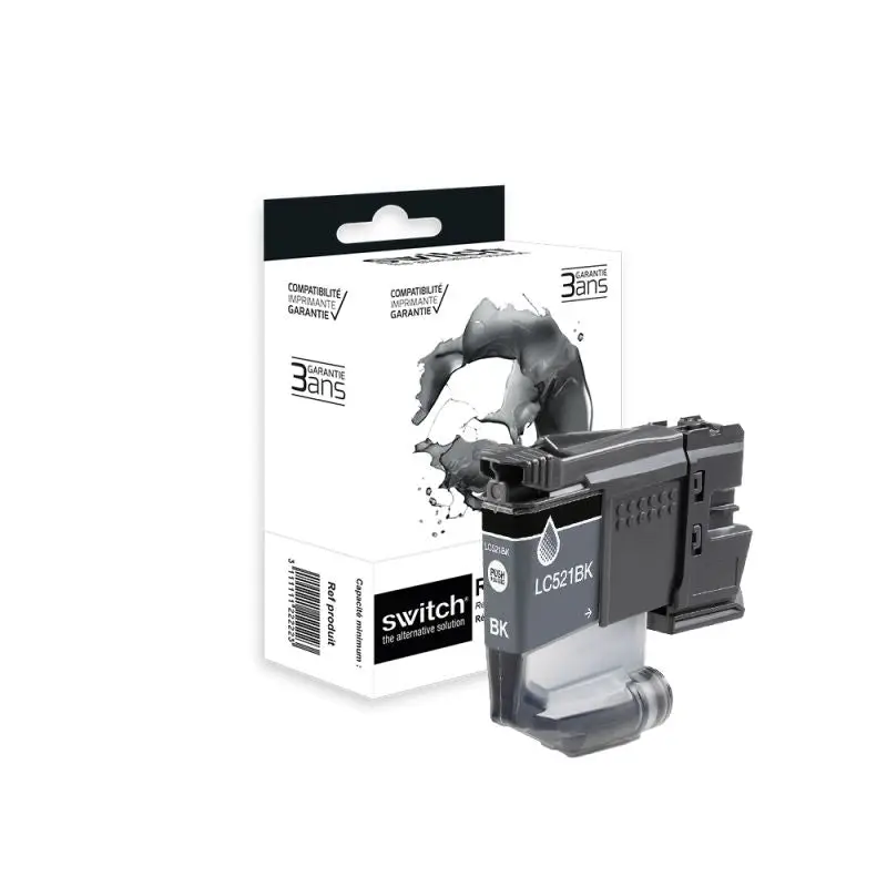 Brother 521 Cartouche Noir compatible équivalent à LC521BK · Switch