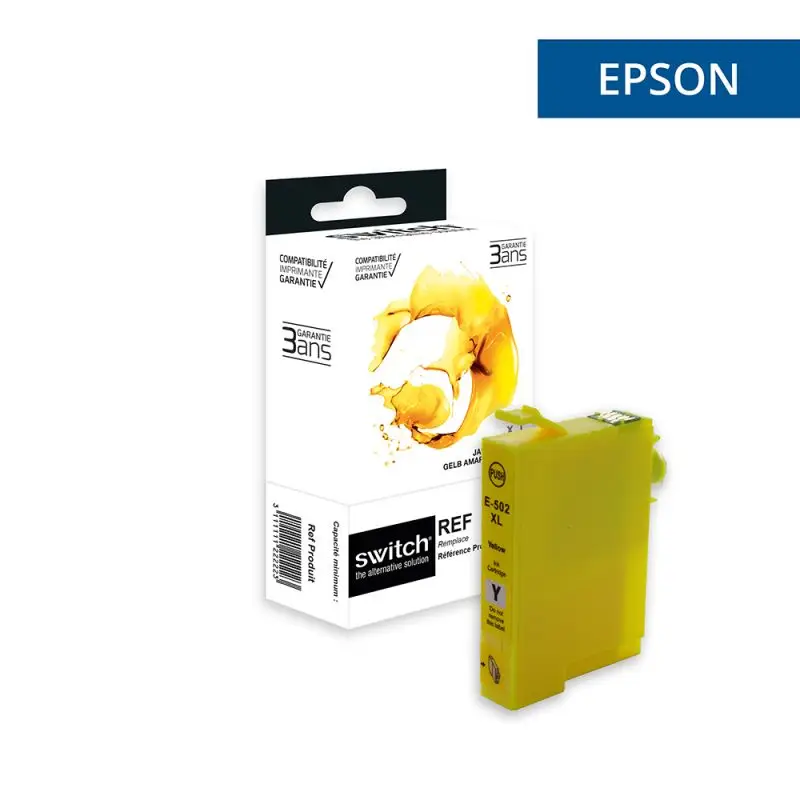 Epson 502XL Jumelles Cartouche Jaune compatible équivalent à C13T02W44010 · Switch