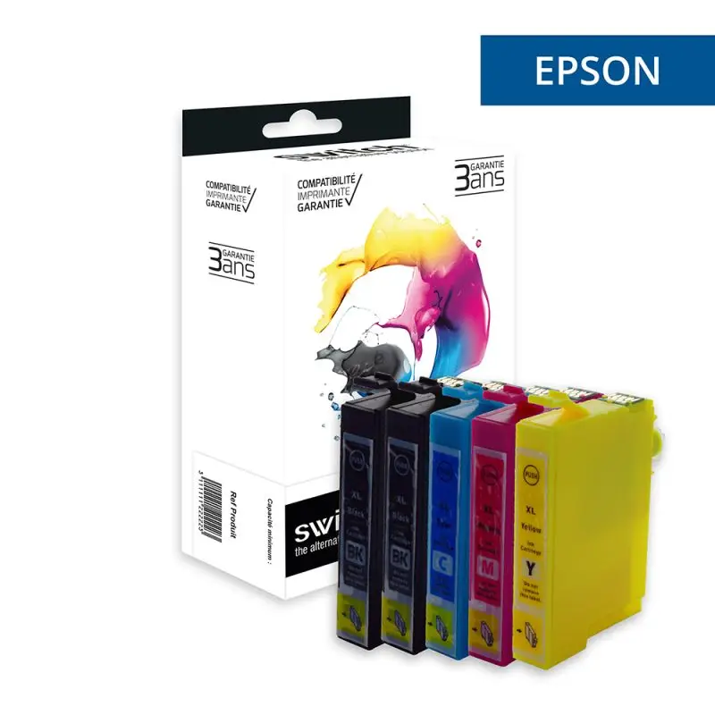 Epson T0487 Hyppocampe Cartouche Pack 6 Couleurs compatible équivalent à C13T04874010 · Switch