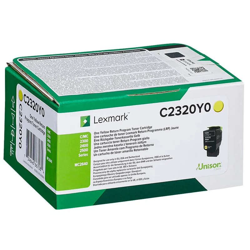 Cartouche de toner d'origine Lexmark Jaune - C2320Y0