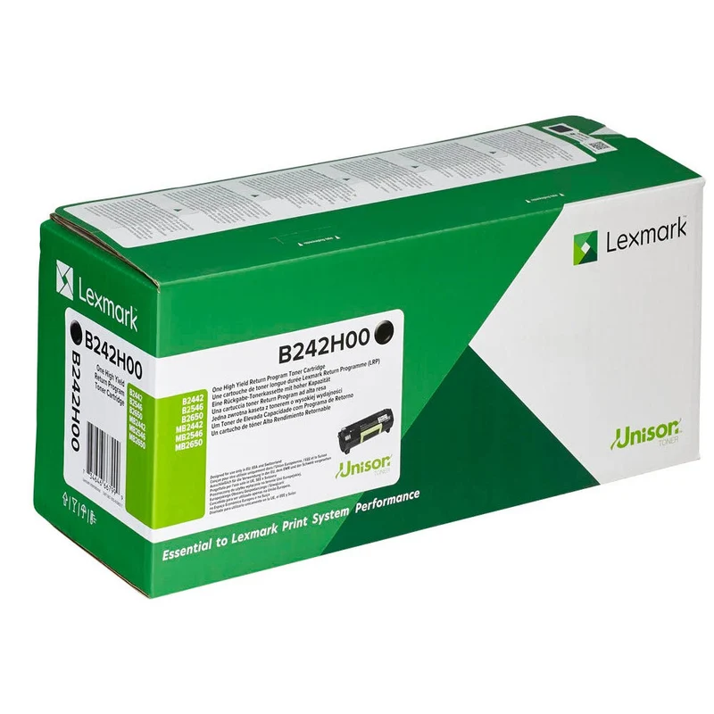 Cartouche de toner d'origine Lexmark Noir - B242H00