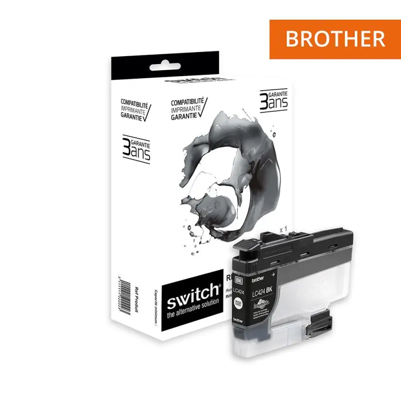 Brother 424 Cartouche Noir compatible équivalent à LC424BK · Switch