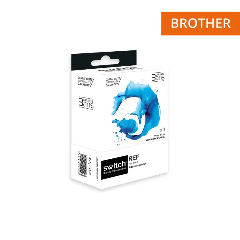 Brother 422XL Cartouche Cyan compatible équivalent à LC422XLC · Switch