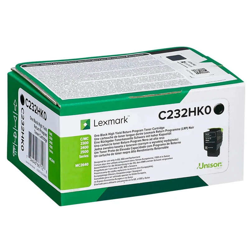Cartouche de toner d'origine Lexmark Noir - C232HK0