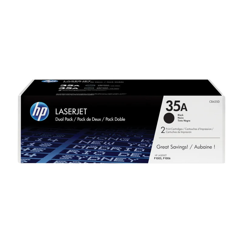 Pack de cartouches de toner d'origine HP 35A Noir - CB435AD