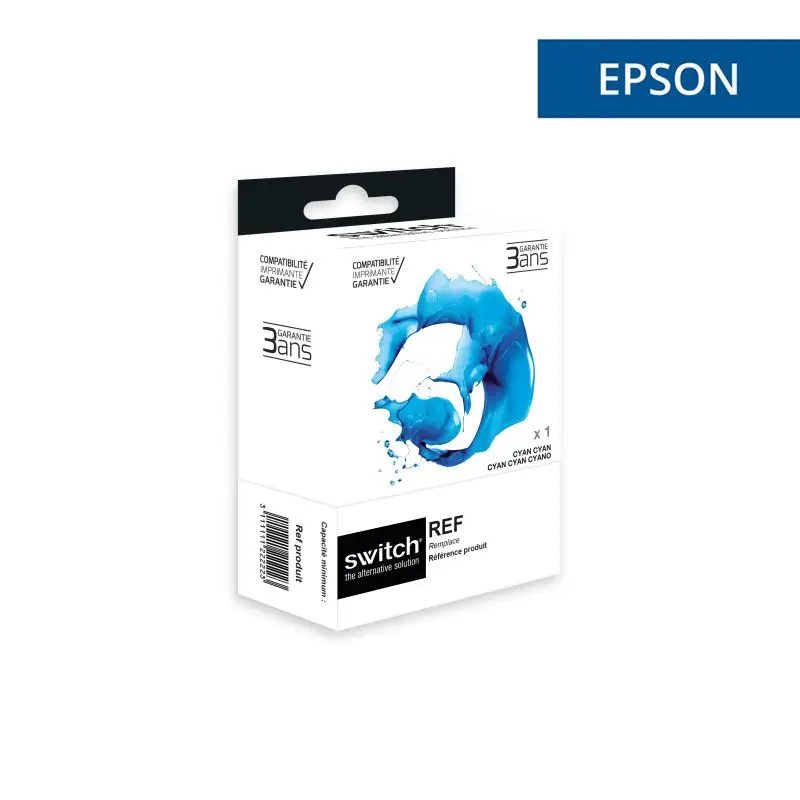 Epson 34XL Cartouche Cyan compatible équivalent à C13T34724010 · Switch