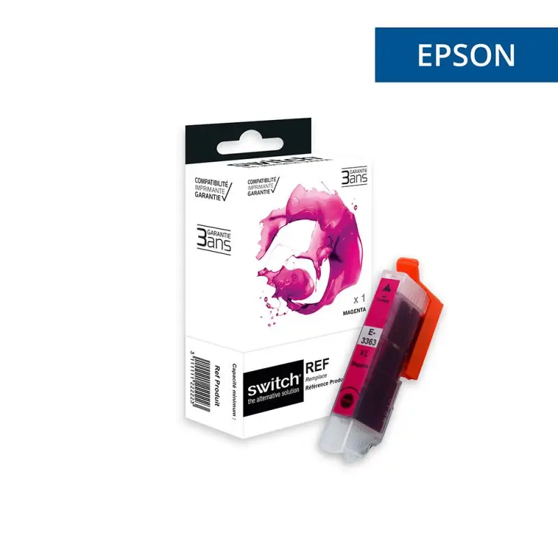 Epson 33XL Orange Cartouche Magenta compatible équivalent à C13T33634012 · Switch
