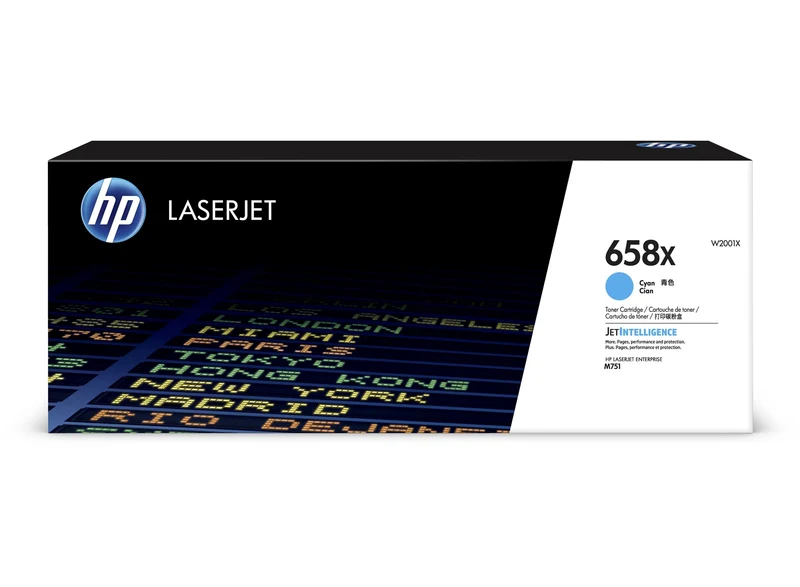 Cartouche de toner d'origine HP 658X cyan - W2001X