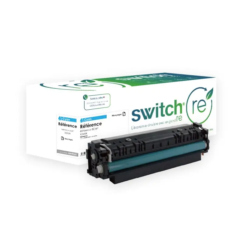 HP 410X Toner Cyan remanufacturé équivalent à CF411X · Switch RE