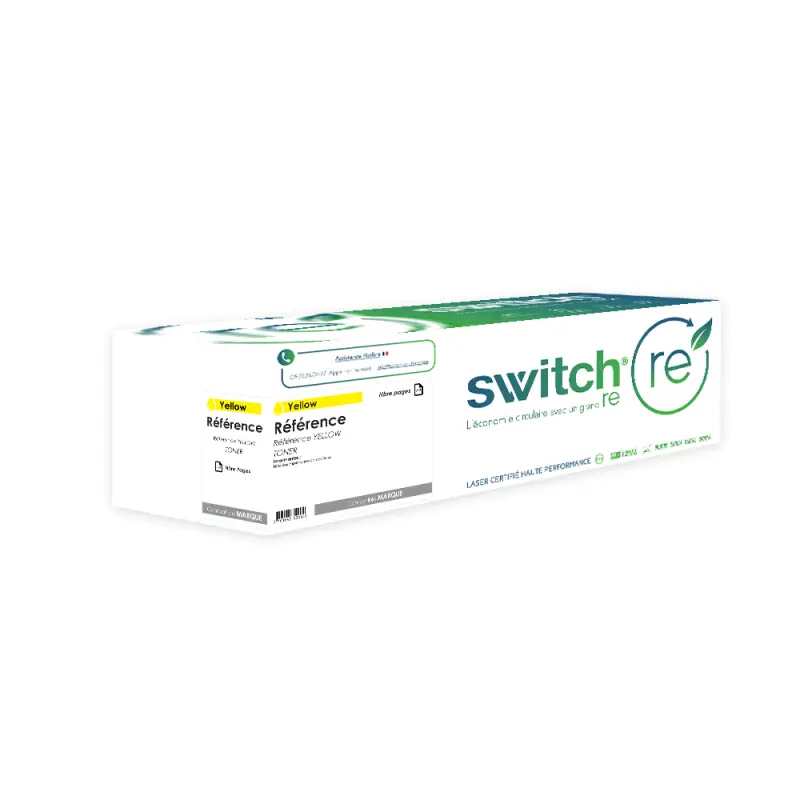 Canon 067H Toner Jaune remanufacturé équivalent à 5103C002 · Switch RE