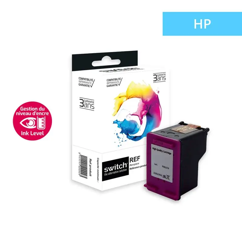 HP 901XL Cartouche Pack 3 Couleurs remanufacturé équivalent à CC656AE · Switch