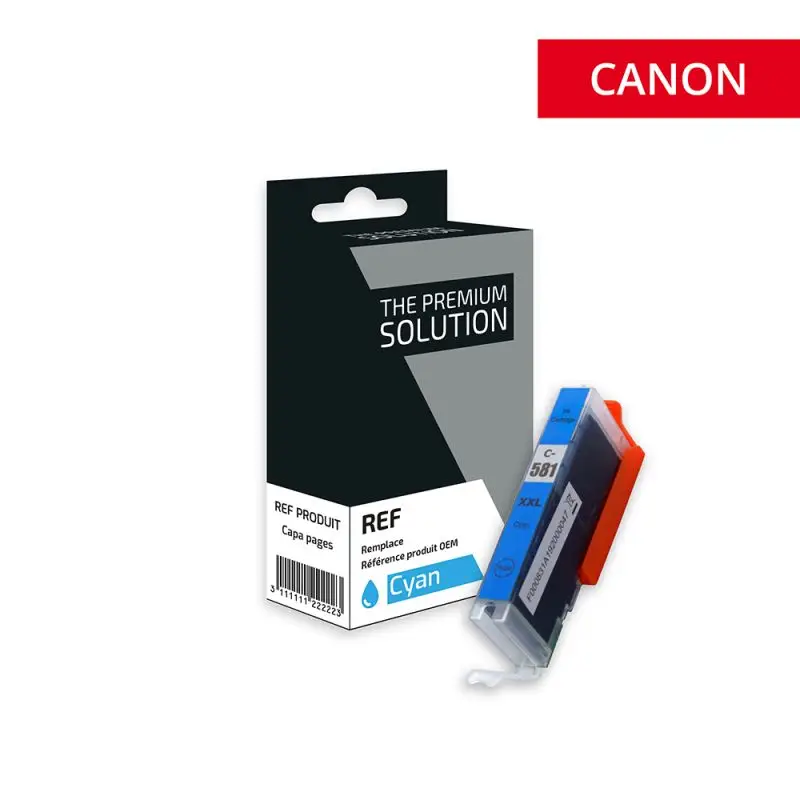 Canon 581XXL Cartouche Cyan compatible équivalent à CLI581CXXL, 1995C001