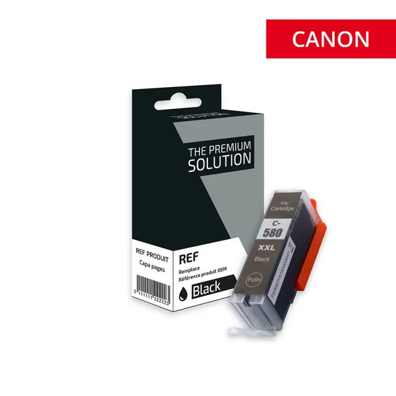 Canon 580XXL Cartouche Noir compatible équivalent à PGI580PGBKXXL, 1970C001