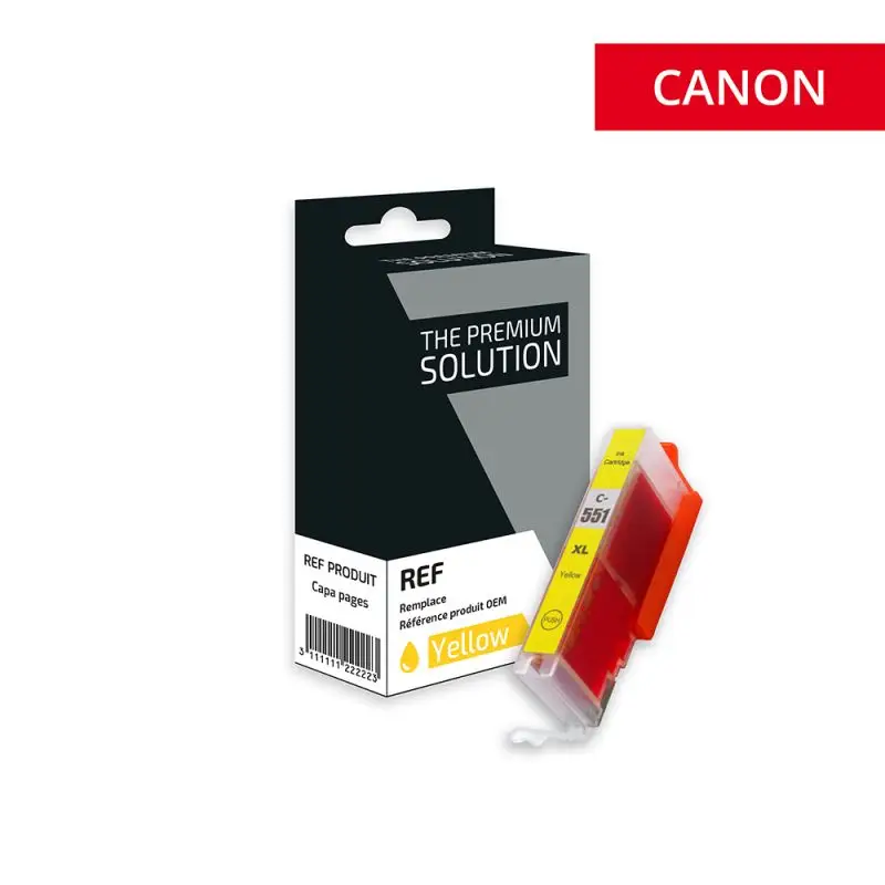 Canon 551XL Cartouche Jaune compatible équivalent à CLI551YXL, 6446B001