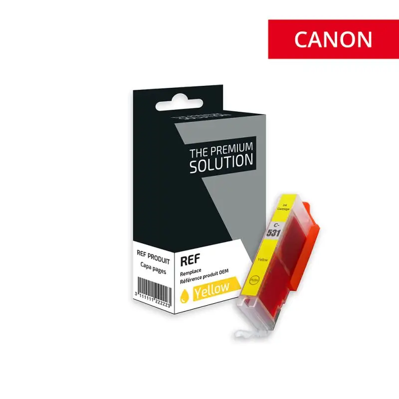 Canon 531 Cartouche Jaune compatible équivalent à CLI-531Y, 6121C001