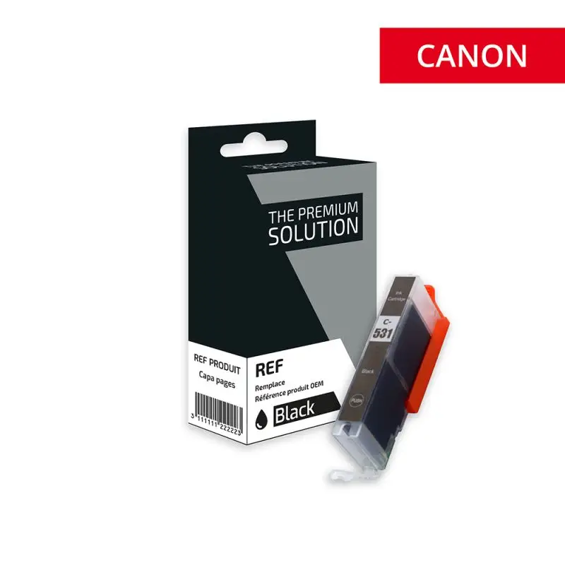 Canon 531 Cartouche Noir compatible équivalent à CLI-531BK, 6118C001