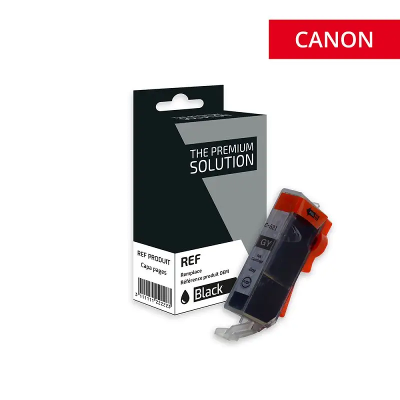 Canon 521 Cartouche Grey compatible équivalent à CLI-521GY, 2937B001