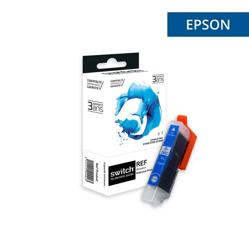 Epson 26XL Ours Polaire Cartouche Cyan compatible équivalent à C13T26324012 · Switch