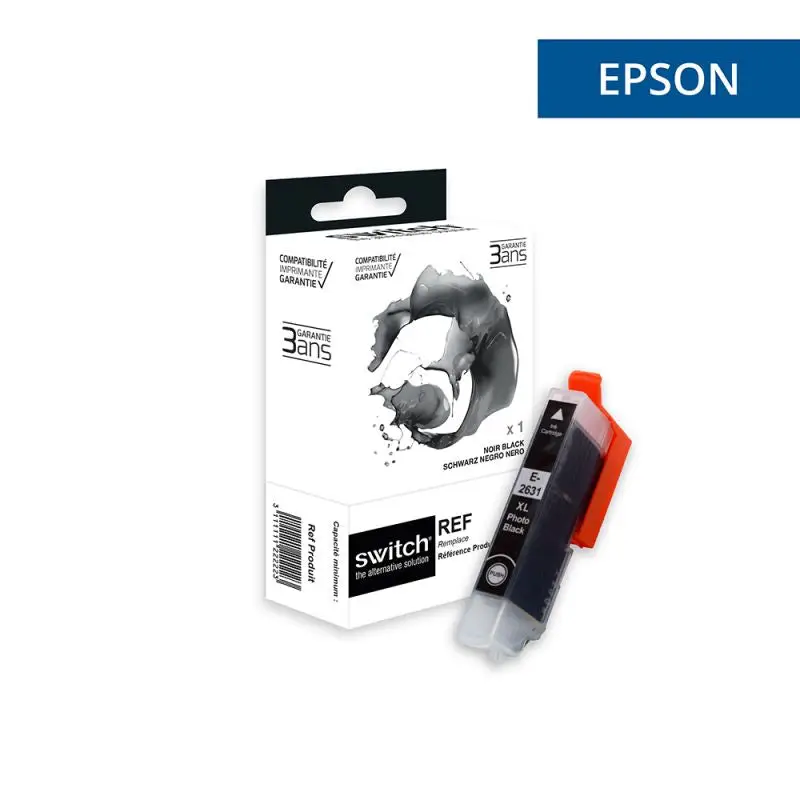 Epson 26XL Ours Polaire Cartouche Noir compatible équivalent à C13T26314012 · Switch