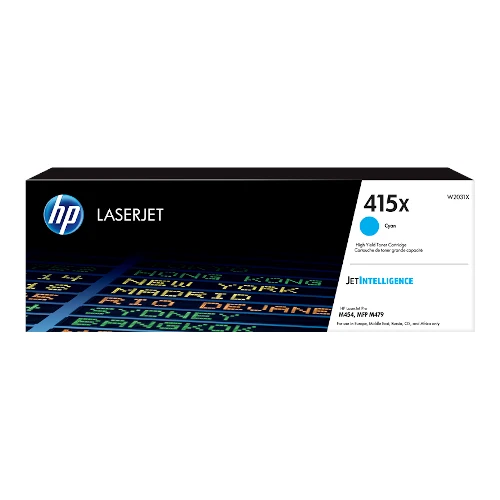 Cartouche de toner d'origine HP 415X cyan - W2031X