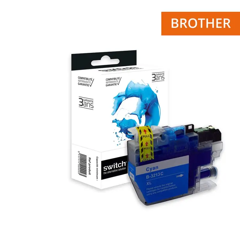 Brother 3213 Cartouche Cyan compatible équivalent à LC3213 · Switch