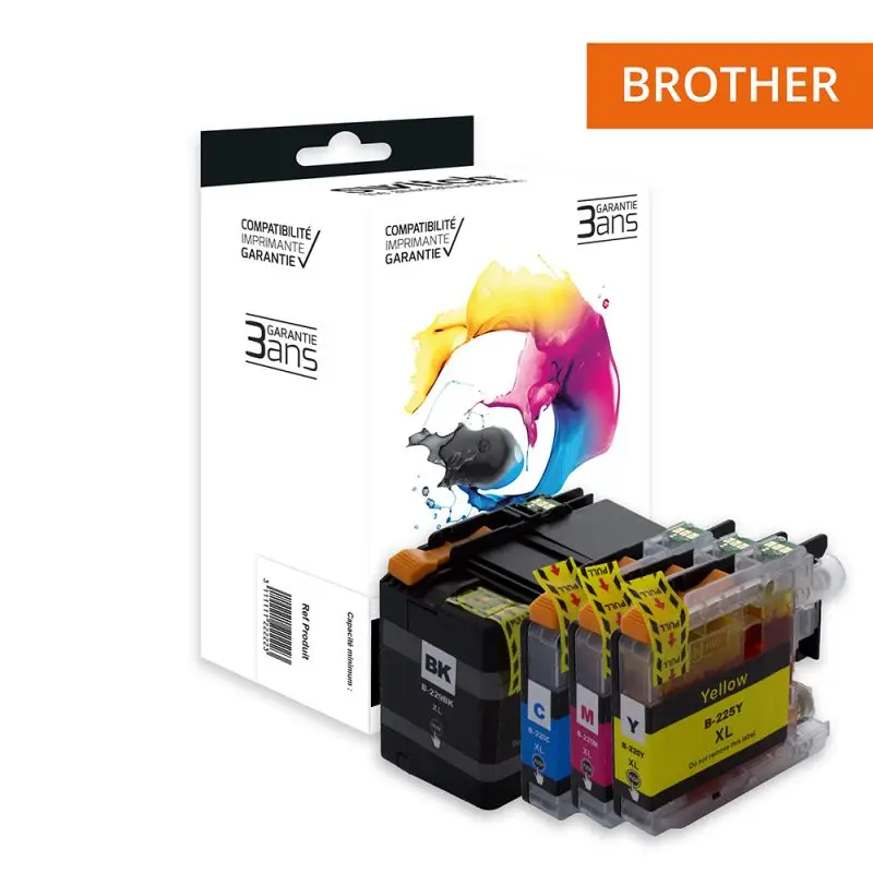 Brother 225/229 Cartouche Pack 4 Couleurs compatible équivalent à LC225, 229 · Switch