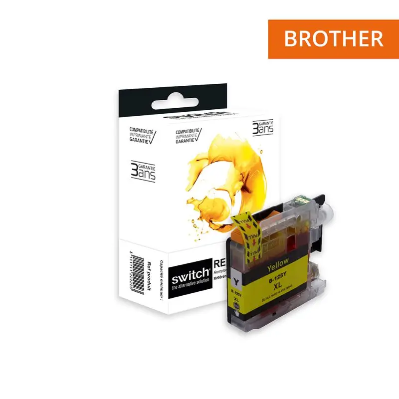 Brother 125 Cartouche Jaune compatible équivalent à LC125Y · Switch