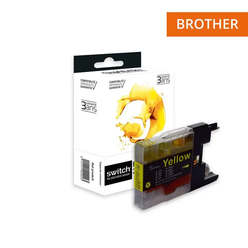Brother 1240XL Cartouche Jaune compatible équivalent à LC1220, 1240, 1280 · Switch