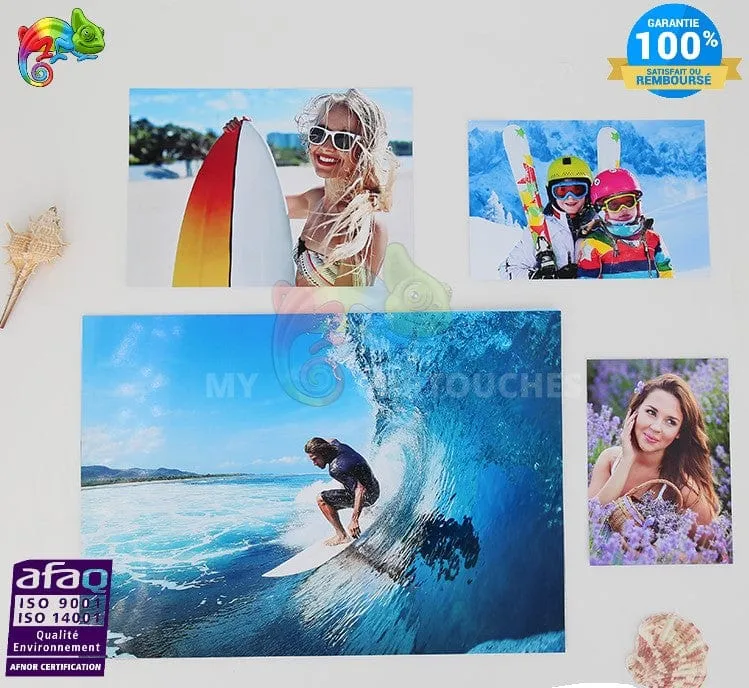 Papier Photo A6 10x15 230gr Brillant 50 Feuilles: Canon PIXMA, HP DeskJet