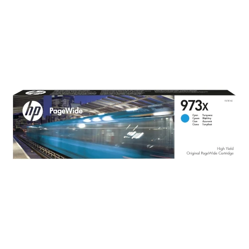 Cartouche d'encre PageWide d'origine HP 973X cyan - F6T81AE