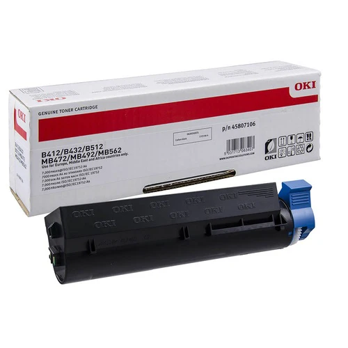 Cartouche de toner d'origine OKI noir 45807106