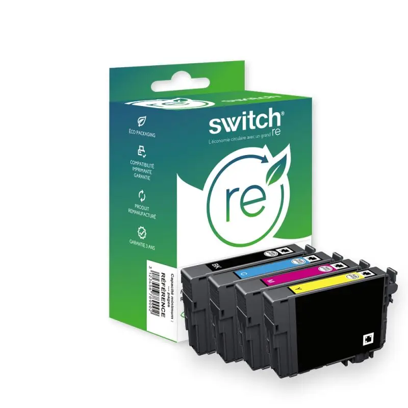 Epson 603XL Cartouche Pack 4 Couleurs compatible équivalent à C13T03A64010 · Switch