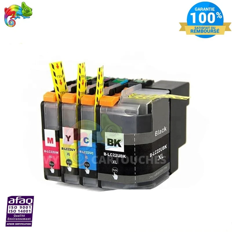 Pack 4 Cartouches Brother LC-22U BCMY: DCP-J785DW, MFC-J985DW