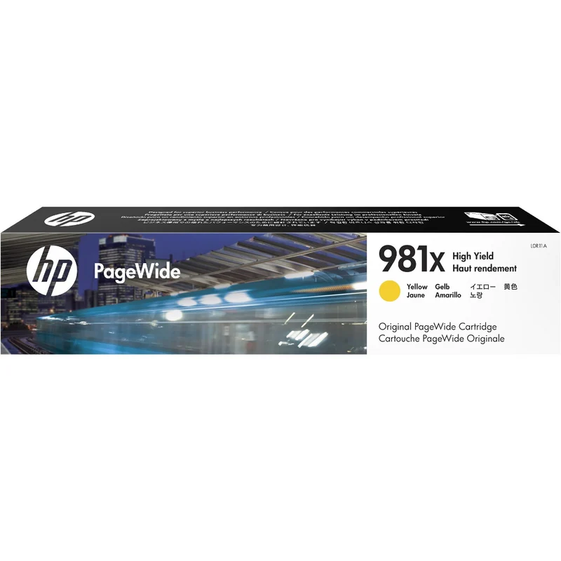 Cartouche d'encre pigmenté PageWide d'origine HP 981X jaune - L0R11A