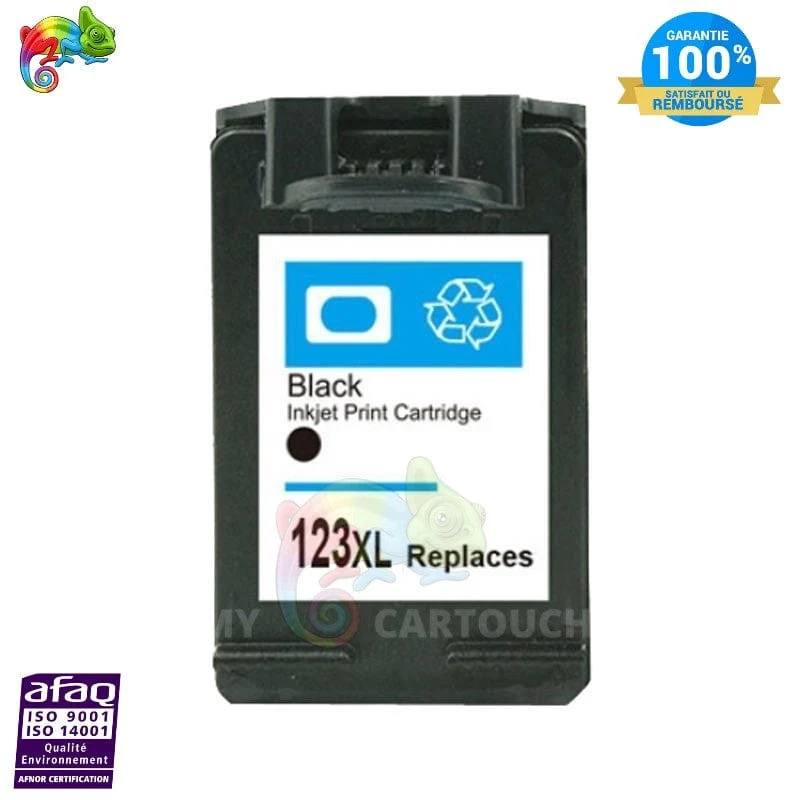 Cartouche HP 123 XL Noir — DeskJet 2130, 2620, OfficeJet 3830