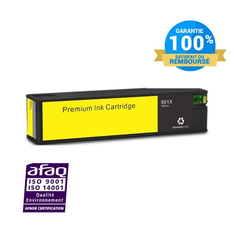 Cartouche HP 991 XL Jaune M0J98AE: PageWide Pro 750, MFP 777 z