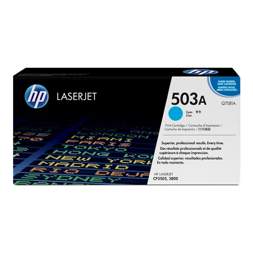 Cartouche de toner d'origine HP 503A cyan - Q7581A