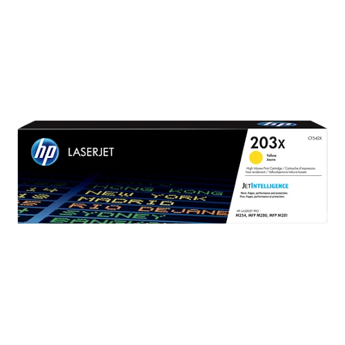 Cartouche de toner d'origine HP 203X jaune - CF542X