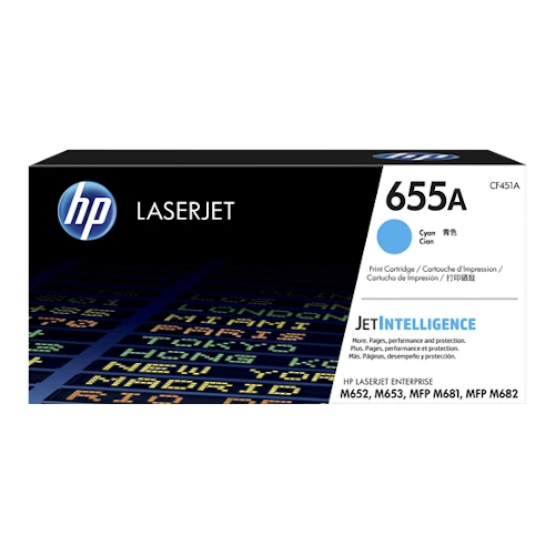 Cartouche de toner d'origine HP 655A cyan - CF451A