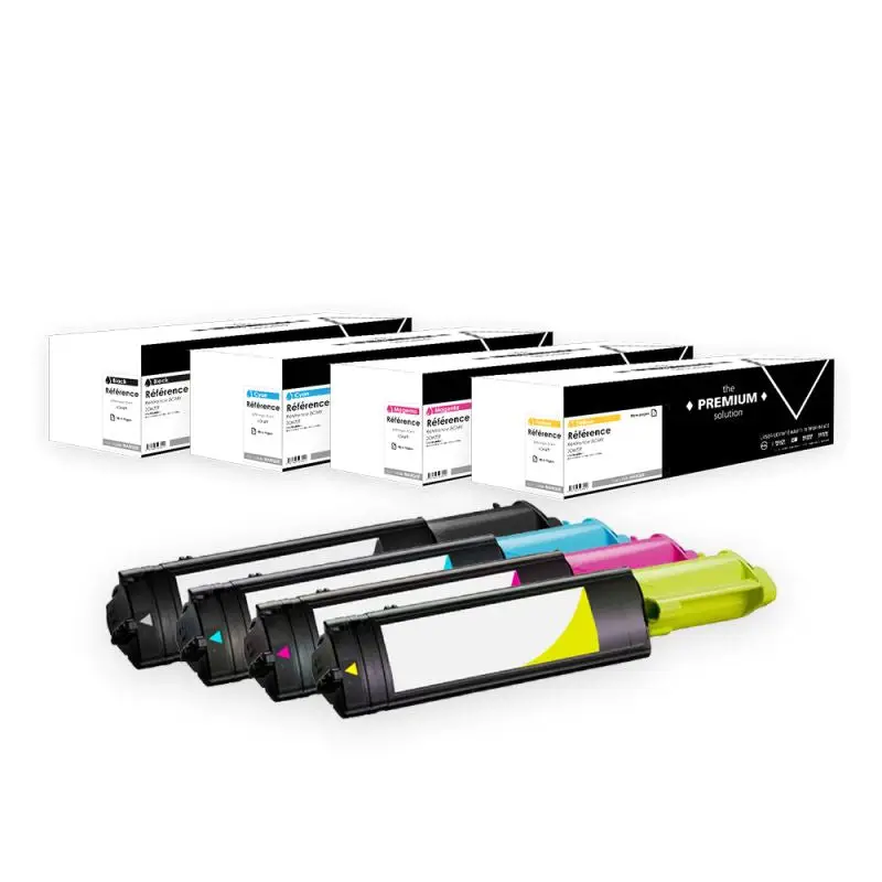 Epson 1100 Toner Pack 4 Couleurs compatible équivalent à C13S050190, C13S050189, C13S050188