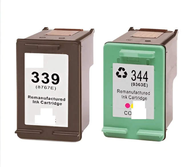 Pack 2 Cartouches HP 339 Noir + HP 344 Tricolore — DeskJet 5740, PhotoSmart 2610