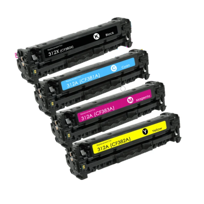 Pack 4 Toners HP 312A Noir Cyan Magenta Jaune — Color LaserJet Pro MFP M476dn, M476dw
