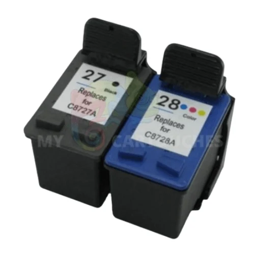 Pack 2 Cartouches HP 27 Noir + HP 28 Couleur — DeskJet 3320, 3420, OfficeJet 4215