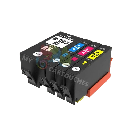 Pack 4 Cartouches HP 903 XL: OfficeJet Pro 6950, 6960, 6970