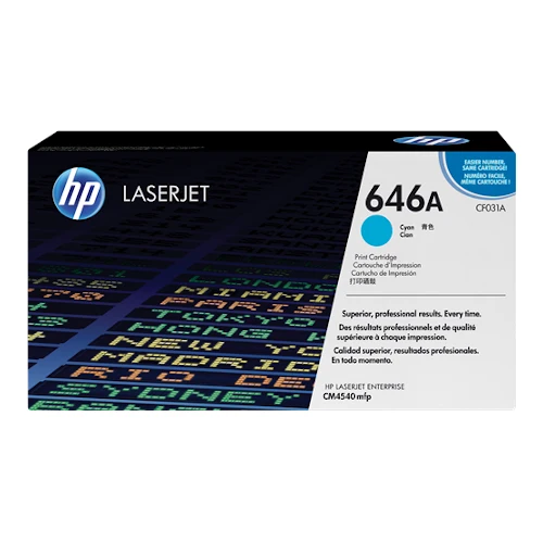 Cartouche de toner d'origine HP 646A cyan - CF031A