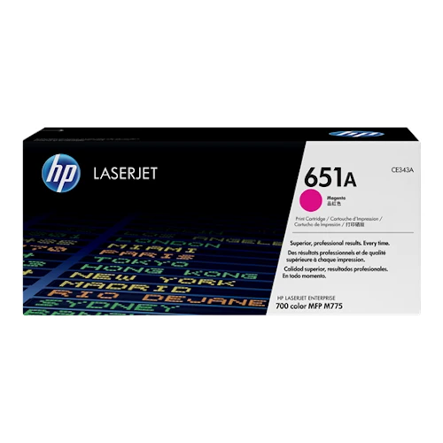 Cartouche de toner d'origine HP 651A magenta - CE343A