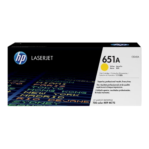 Cartouche de toner d'origine HP 651A jaune - CE342A