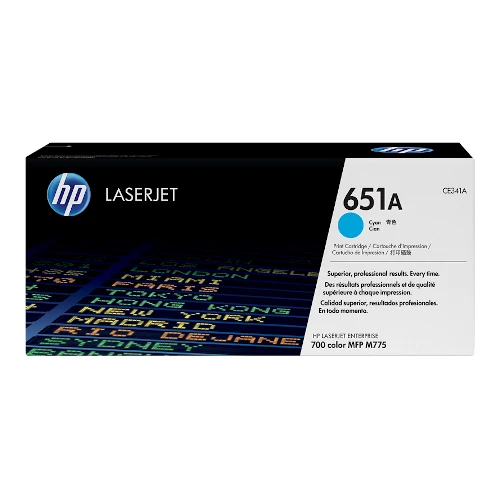 Cartouche de toner d'origine HP 651A cyan - CE341A